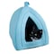 Pet Adobe Pet Adobe Plush Cuddle Cave, Igloo House to Sleep/Play, Removable Cushion for Small Dogs, Cats, Blue 869751NAL - alternate 1